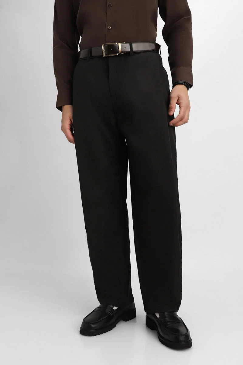 SNITCH Black Baggy Trousers